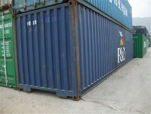 China Contenedor para mercancías seco usado azul de los estándares internacionales de los contenedores del metal proveedor