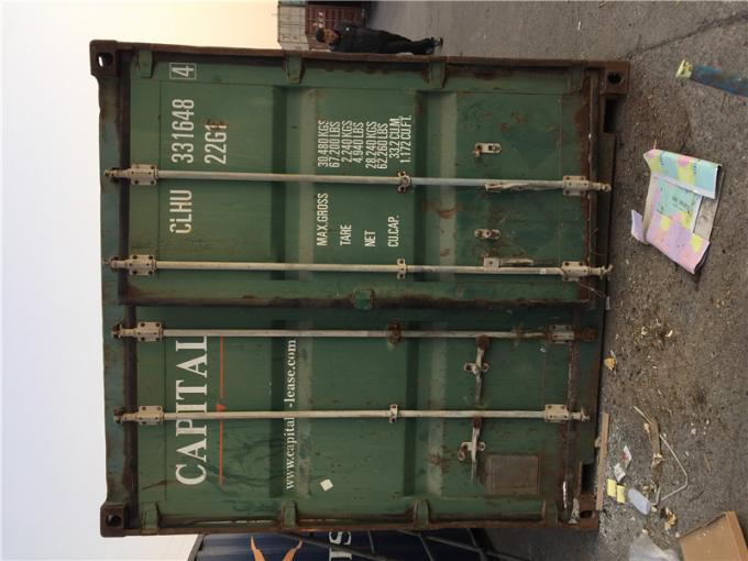 Contenedor para mercancías seco usado azul de los estándares internacionales de los contenedores del metal