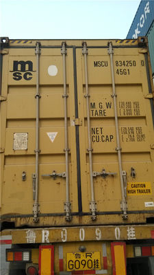 China Acero amarillo contenedores usados 20 pies profesionales para el transporte de cargo proveedor